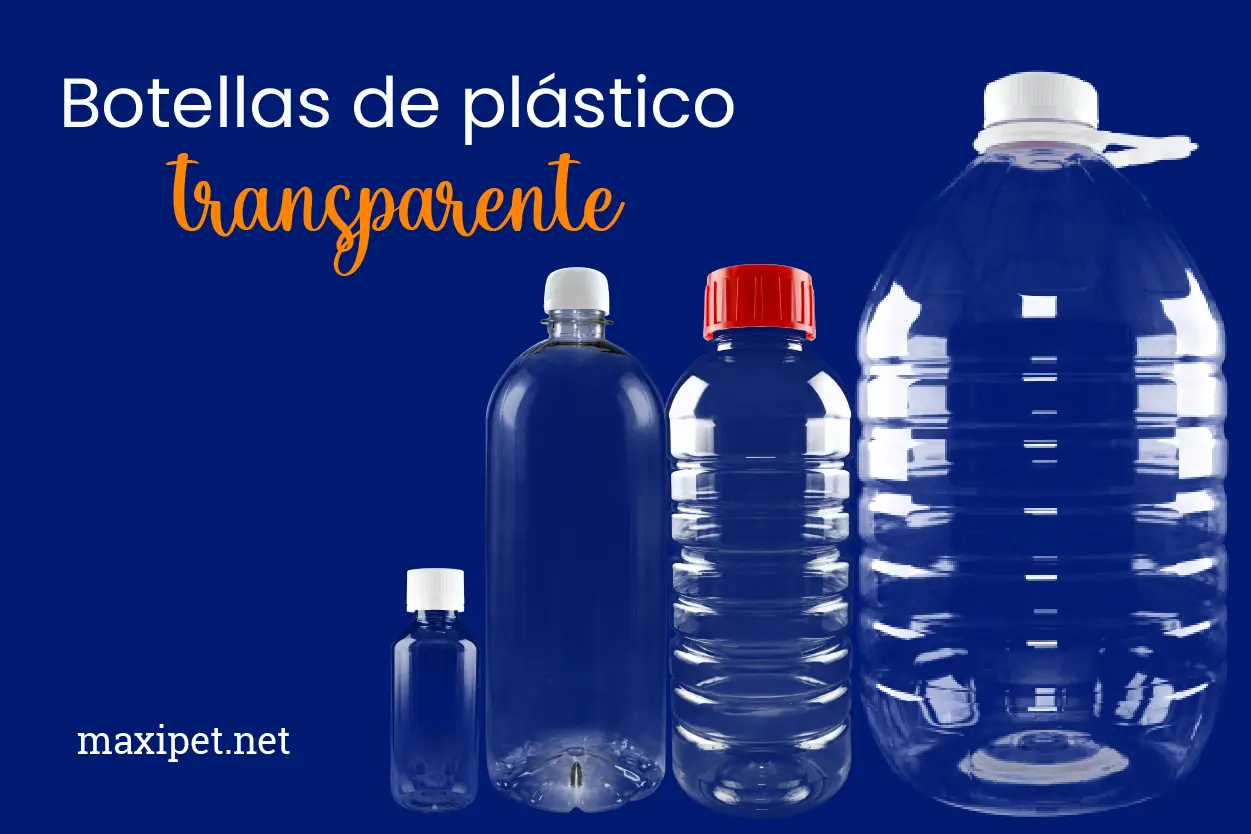 Botellas de plástico transparente